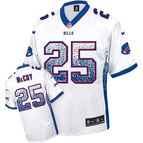 Men's Limited LeSean McCoy Nike Jersey White - #25 Drift Fashion NFL Buffalo Bills